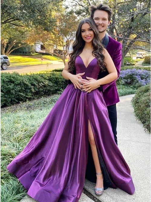 long purple dresses